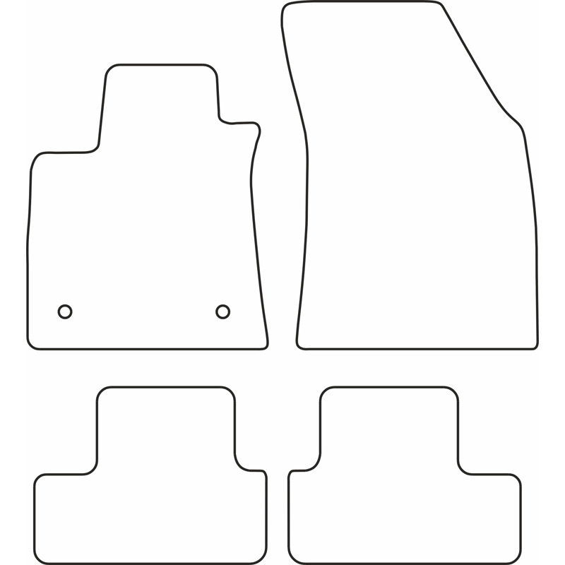 Set de tapis de sol sur mesure pour Renault Megane IV 5-portes 2016-