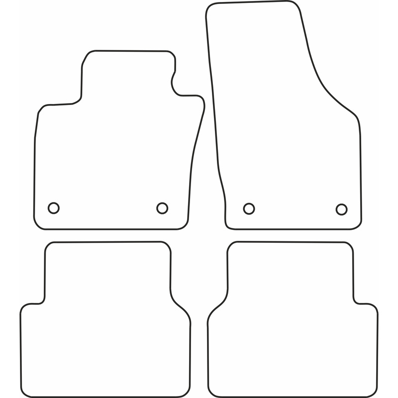Set de tapis de sol en velours sur mesure pour Audi Q3 2012-