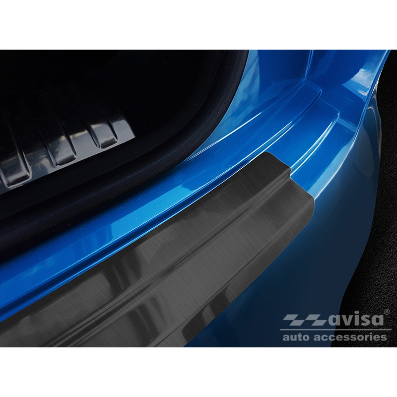 Protection de seuil arrière inox noir sur mesure pour Audi E-Tron incl. Sportback 2018-