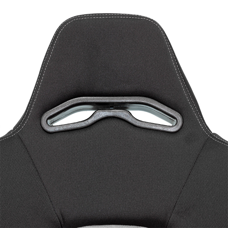 Siège baquet 'Eco Soft' - Noir/Gris - Dossier réglable - incl. glissières