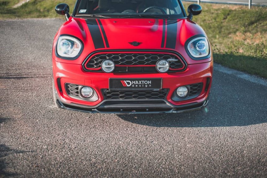 Voorspoiler Mini Countryman F60 Maxton Design glans zwart V.2