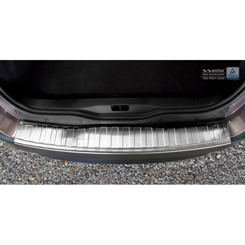 Protection de seuil arrière inox sur mesure pour Renault Scenic III 2009-2015 'Ribs'