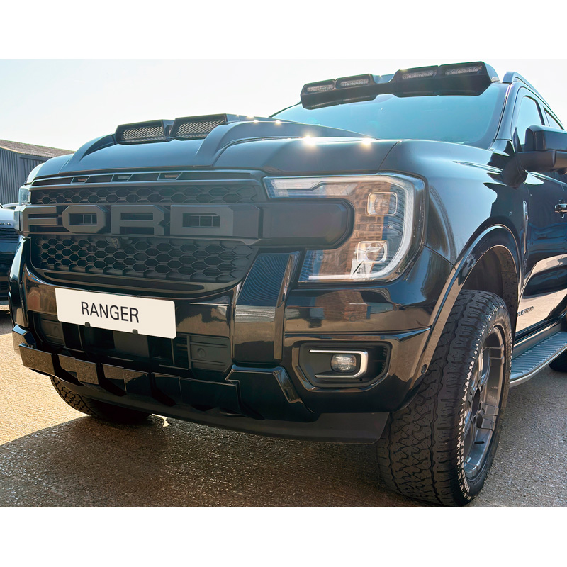 RGM 'Skid-Plate' sur mesure pour Ford Ranger Platinum / Tremor / XL / XL 2024- (Noir Brillant ABS)