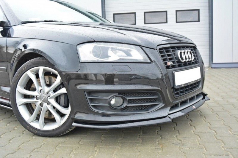 Voorspoiler V.1 Audi S3 8P FL Glanzend zwart