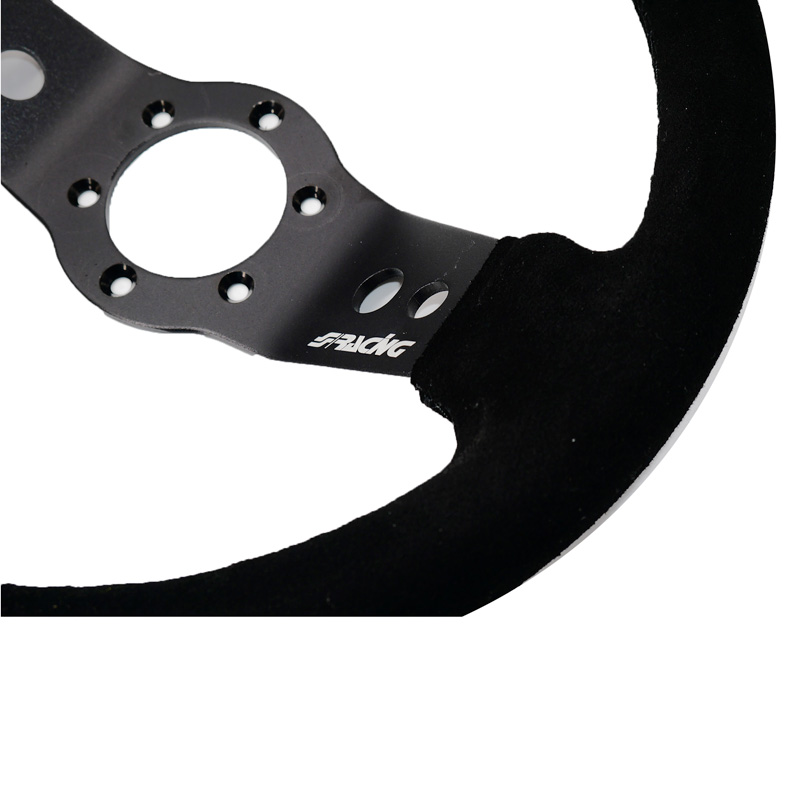 Simoni Racing Volant Universel Rally - Suède Noir - Diamètre 320mm