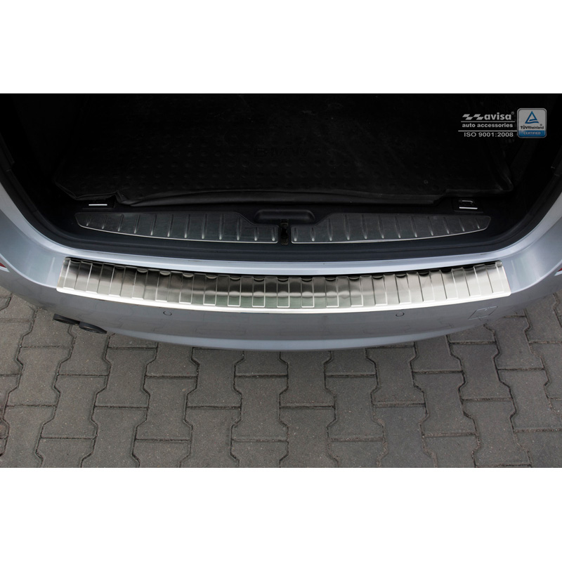 Protection de seuil arrière inox sur mesure pour BMW Série 5 F11 Touring 2010-2017 'Ribs'
