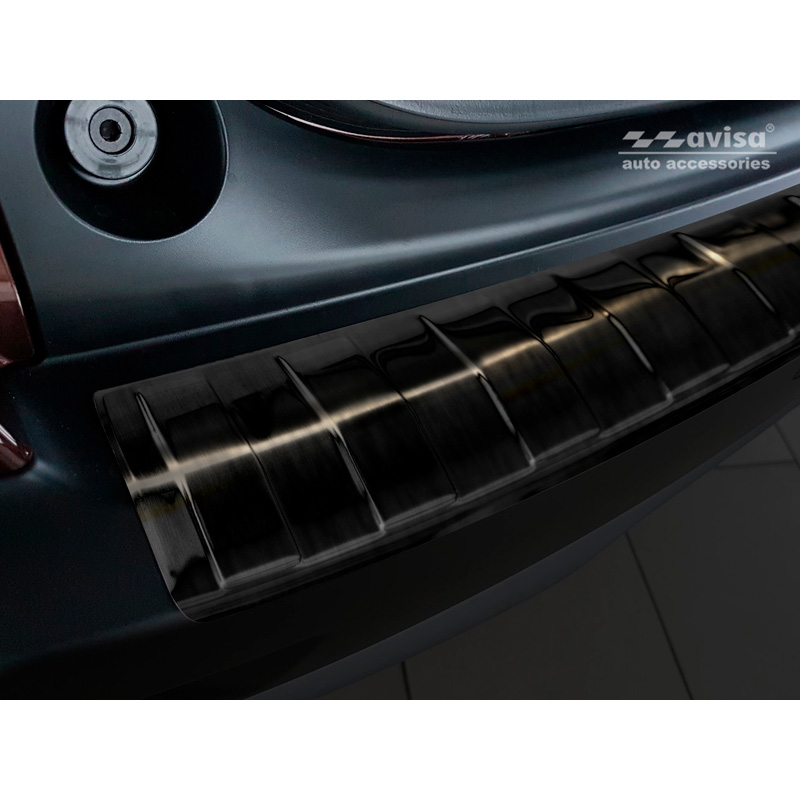 Protection de seuil arrière inox noir sur mesure pour Honda CR-V (CW) 2018-2023 'Ribs'