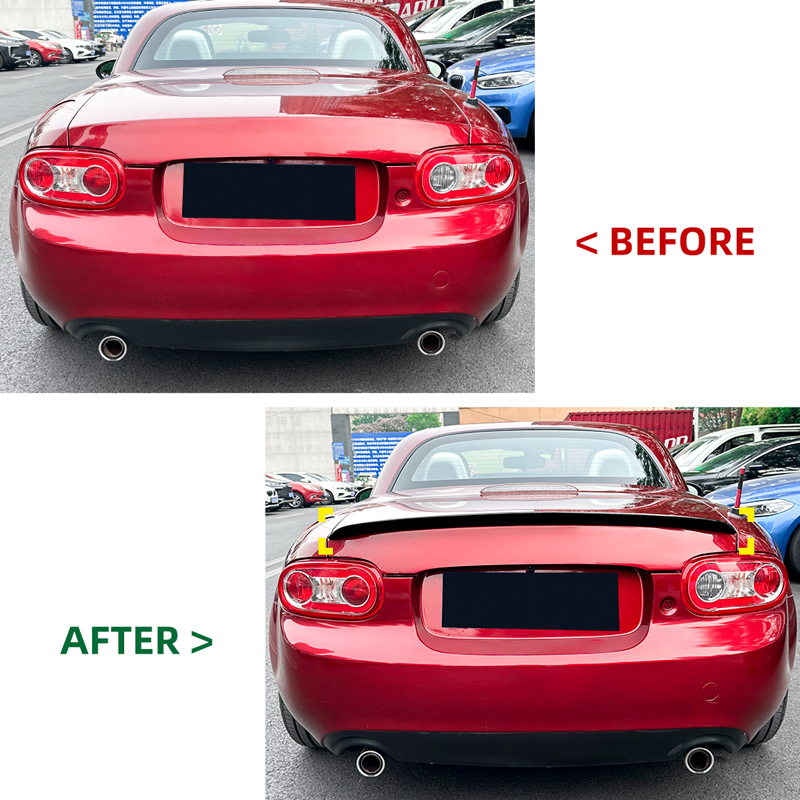 Spoiler arrière sur mesure pour Mazda MX-5 (NC) 2005-2015 (ABS Noir Luisant)