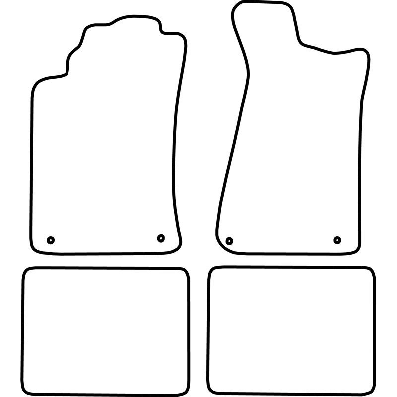 Set de tapis de sol en velours sur mesure pour Audi 80/90 1984-1995