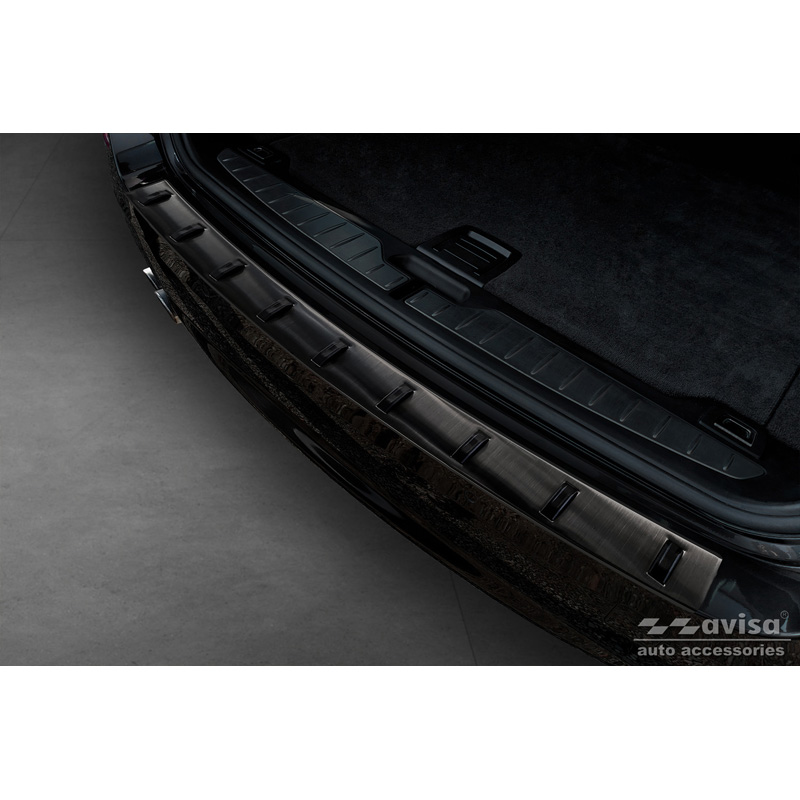 Protection de seuil arrière inox noir sur mesure pour BMW Série 5 (F11) Touring 2011-2013 & Facelift 2013-2017 'STRONG EDITION'