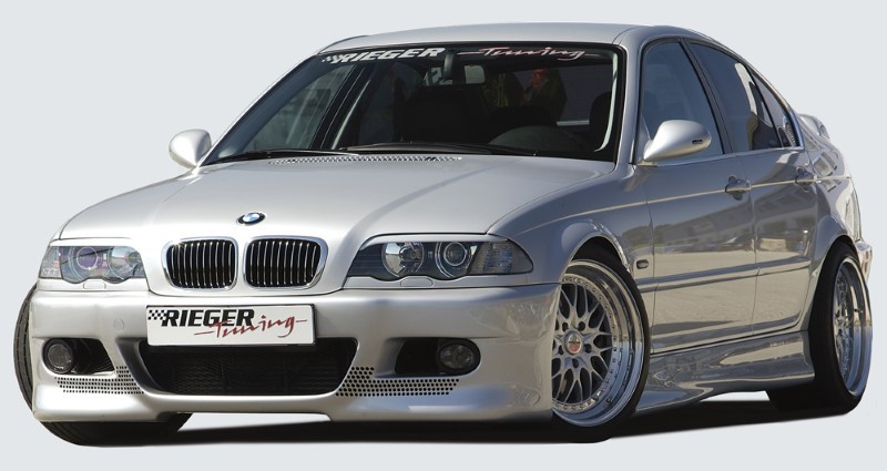 Voorbumper passend voor BMW E46 Cabrio/Coupe met extra koel openingen Rieger