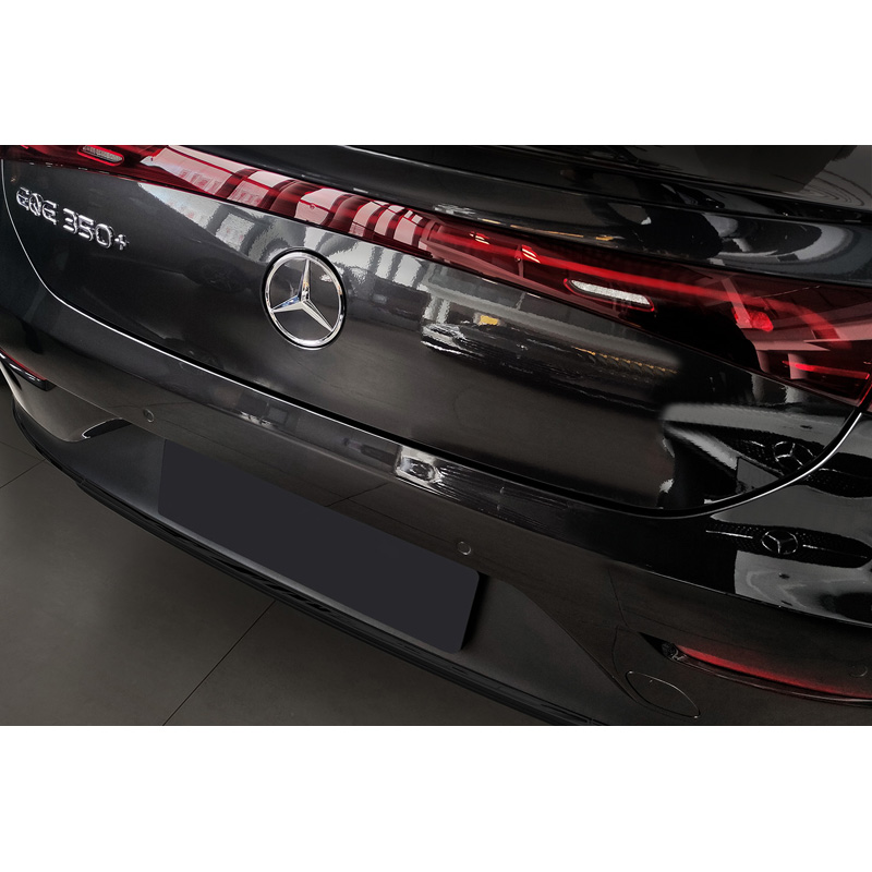 Protection de seuil arrière inox noir sur mesure pour Mercedes EQE (V295) 2022- 'Ribs'