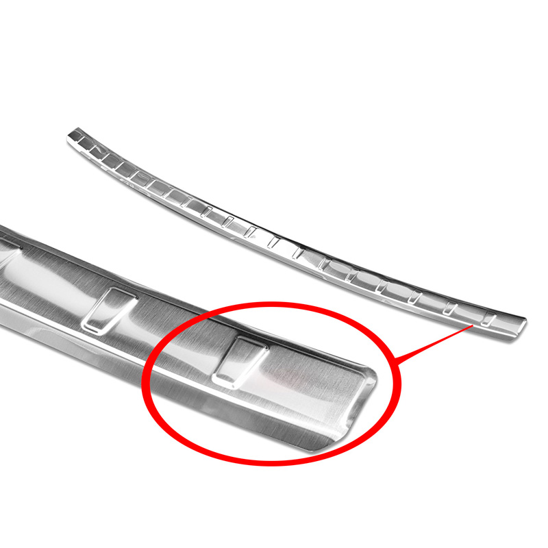 Protection de seuil arrière inox sur mesure pour Audi A1 (GB) Sportback 2018- 'Ribs'