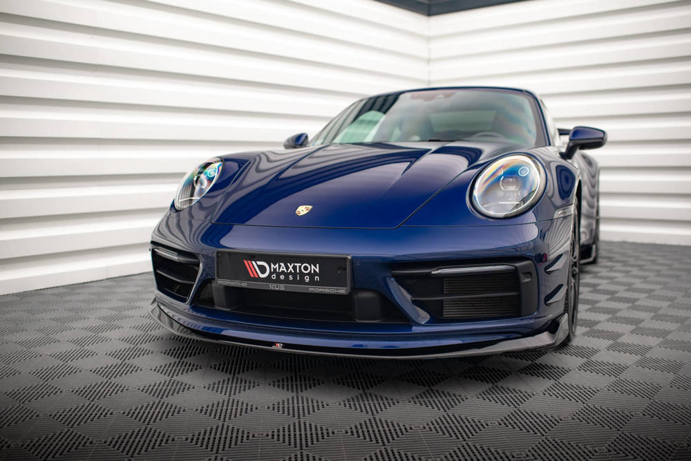 Voorspoiler V.2 Porsche 911 Carrera 992 Aero Pack Maxton Glans Zwart