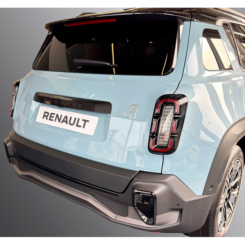 RGM Protection de seuil arrière (ABS) sur mesure pour Renault 4 E-Tech 2025- Noir brillant