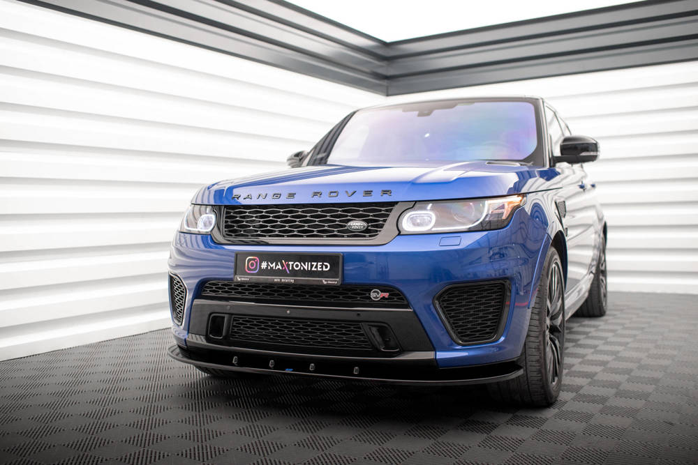 Voorspoiler V.1 Land Rover Range Rover Sport SVR 2015 - 2018 Maxton Glans Zwart