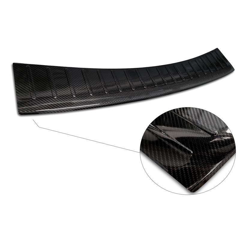 Protection de seuil arrière carboné 3D sur mesure pour Peugeot 508 I SW 2011-2014 & Facelift 2014-2018 'Ribs'