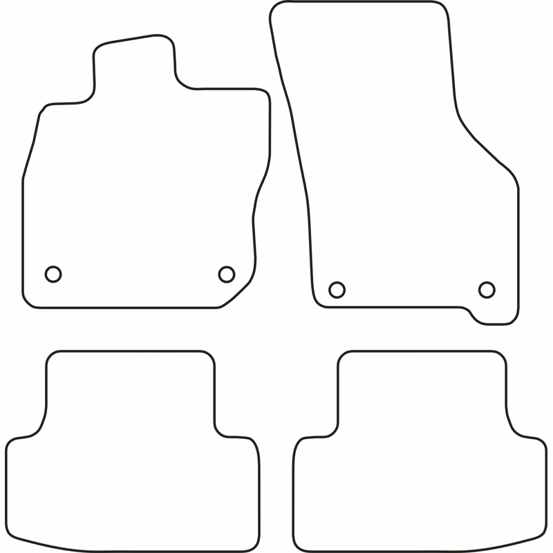 Set de tapis de sol sur mesure pour Audi A3 (8Y) Sedan/Sportback eTFSi/MHEV 2020-