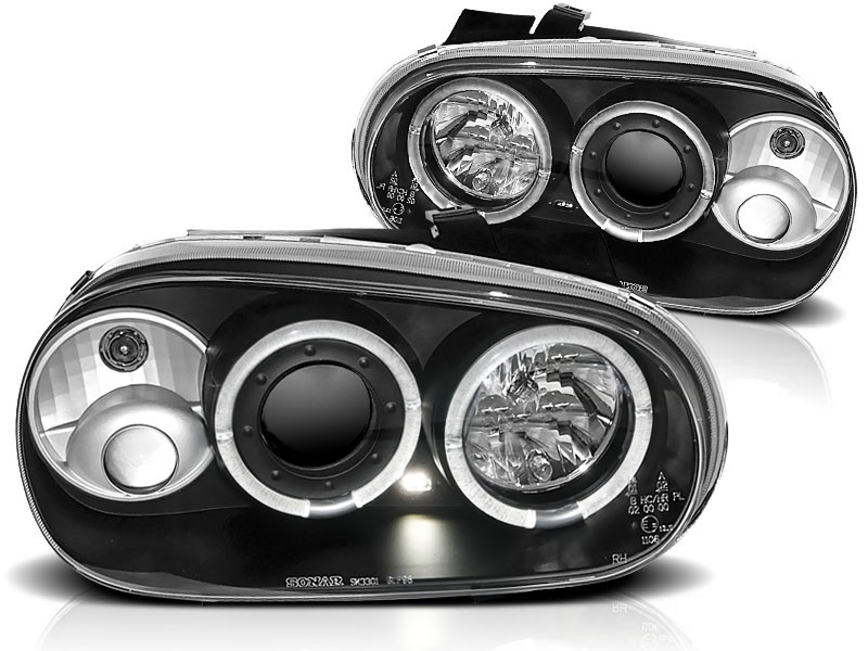 Phares VW Golf IV Angel Eyes noire