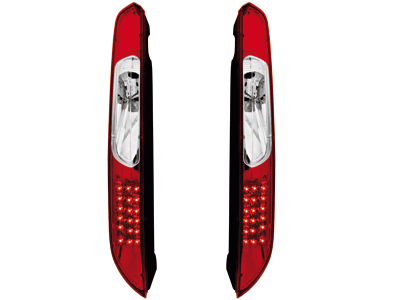 Feux arriere Ford Focus 04-.. 5 drs. LED rouges/claire