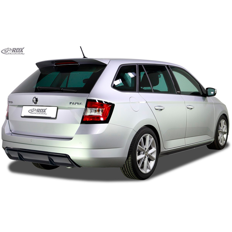 Jupe arrière 'Diffuseur' sur mesure pour Skoda Fabia III Kombi (NJ) 2014- (ABS noir luisant)