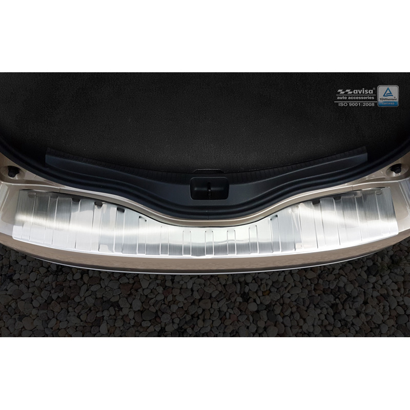 Protection de seuil arrière inox sur mesure pour Renault Grand Scenic IV 2016- 'Ribs'
