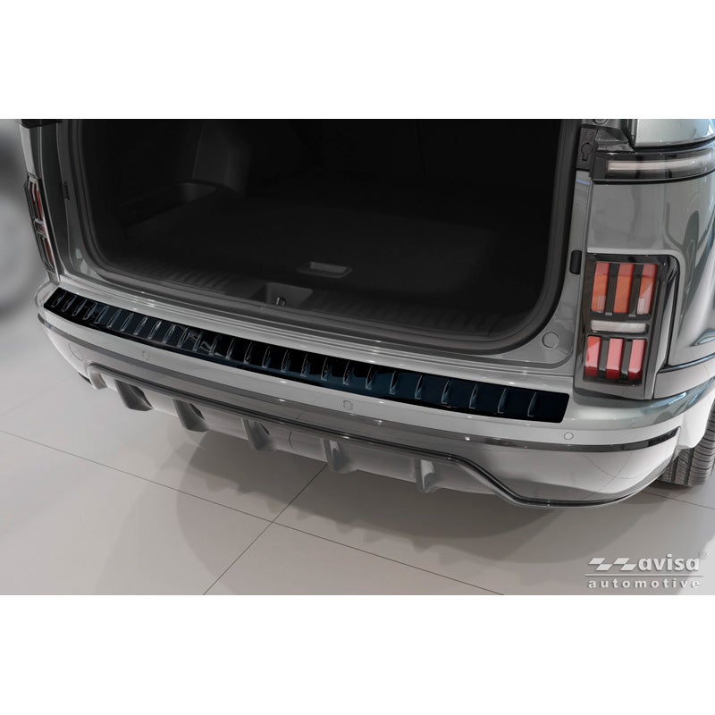 Avisa Protection de Seuil de Coffre Acier Inox sur mesure pour KGM Actyon 2025- - Noir Brillant