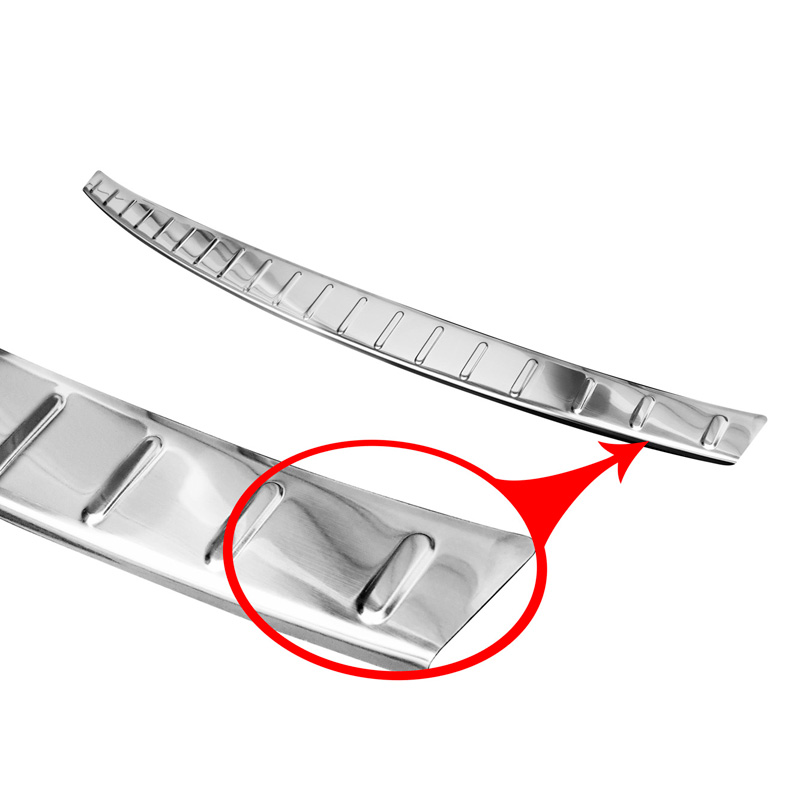 Protection de seuil arrière inox sur mesure pour Mercedes CLA II (X118) Shooting Brake 2019- 'Ribs'
