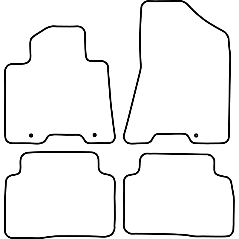 Set de tapis de sol en velours sur mesure pour Hyundai Tucson 2015-