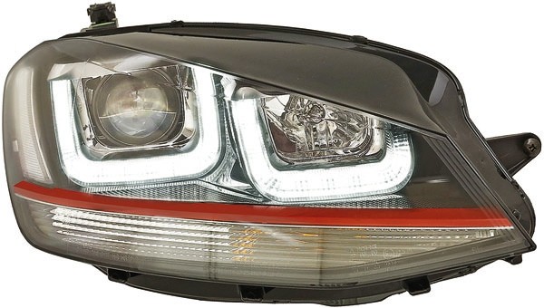 Headlights fits VW Golf VII GTI look led DRL 12- black