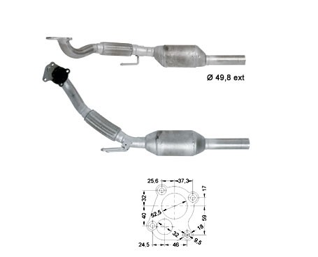 Seat IBIZA 1.9TD 1896 cc 66 Kw / 90 cv AHU / 1Z Magnaflow CAT Bo