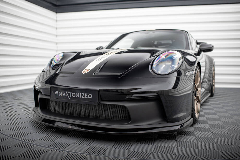 Voorspoiler Porsche 911 992 GT3 Maxton Glans Zwart
