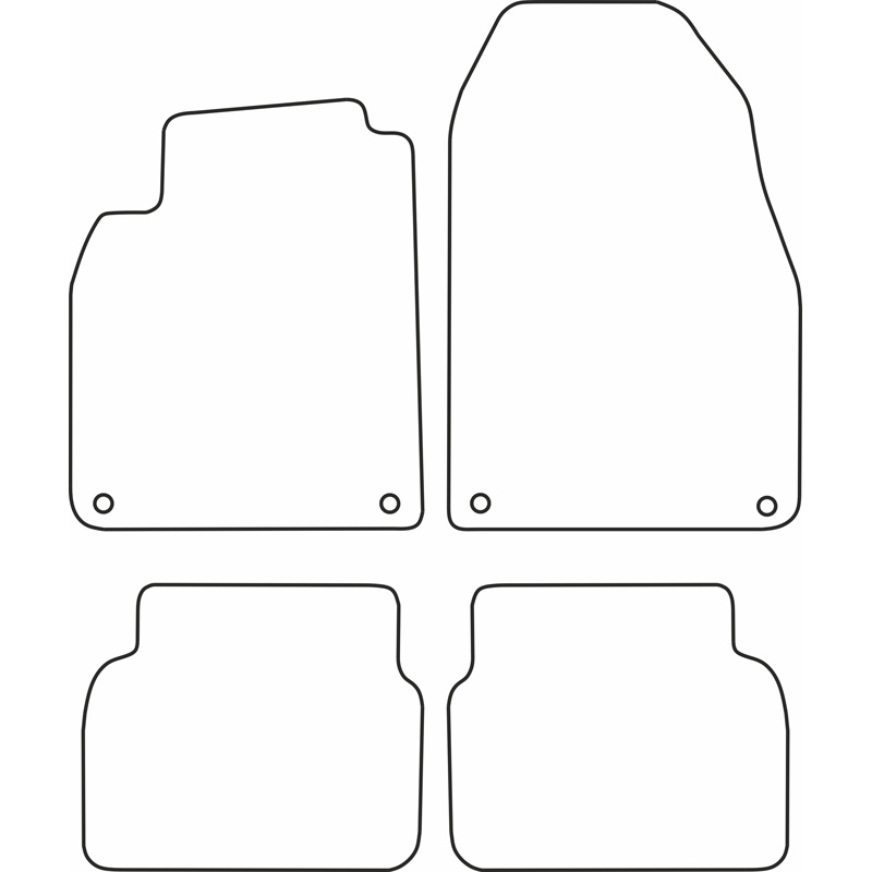 Set de tapis de sol sur mesure pour Saab 9-3 2008-