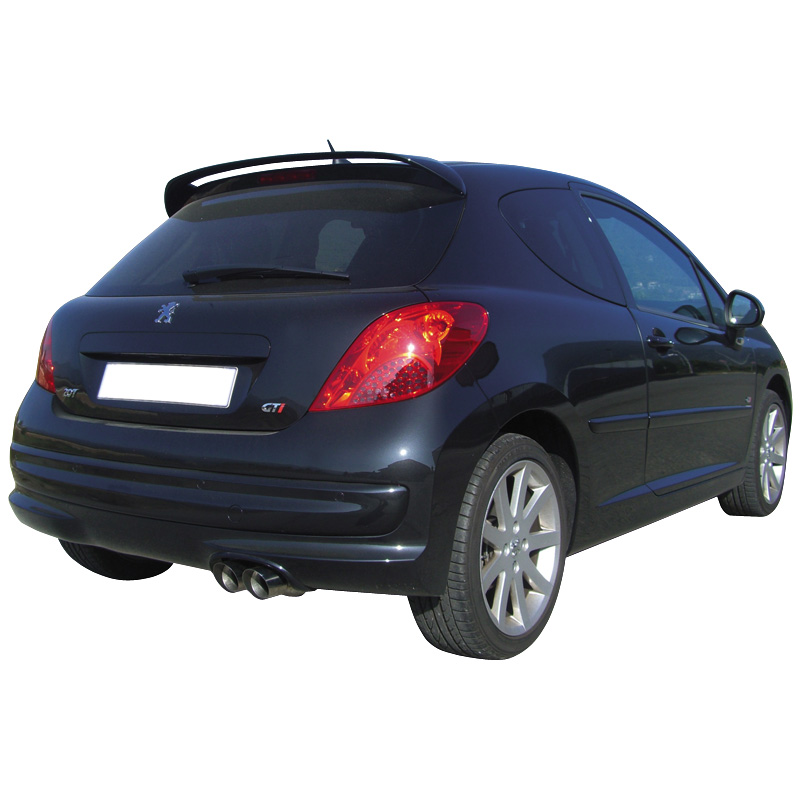 100% Inox Échappement Sport sur mesure pour Peugeot 207 1.6 16v (175cv) 2007- 2x80mm Racing