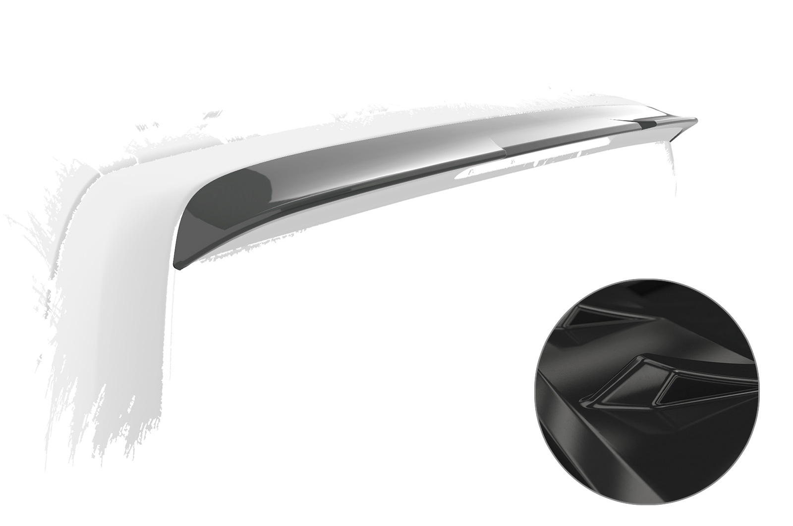 Spoiler Mercedes Benz V-Klasse 447 AMG-Line CSR glans Zwart