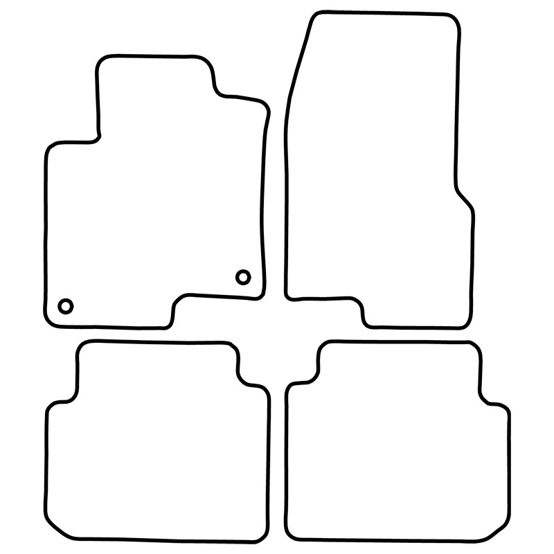 Set de tapis de sol en velours sur mesure pour Smart ForFour 2004-2006