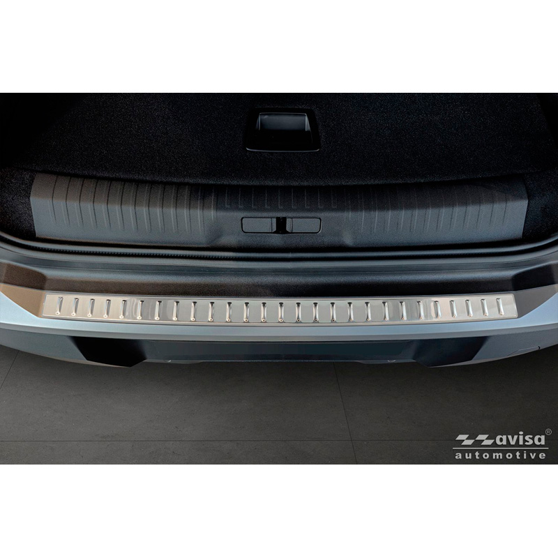 Avisa Protection de seuil arrière inox sur mesure pour Peugeot 5008 III 2024- 'Ribs'