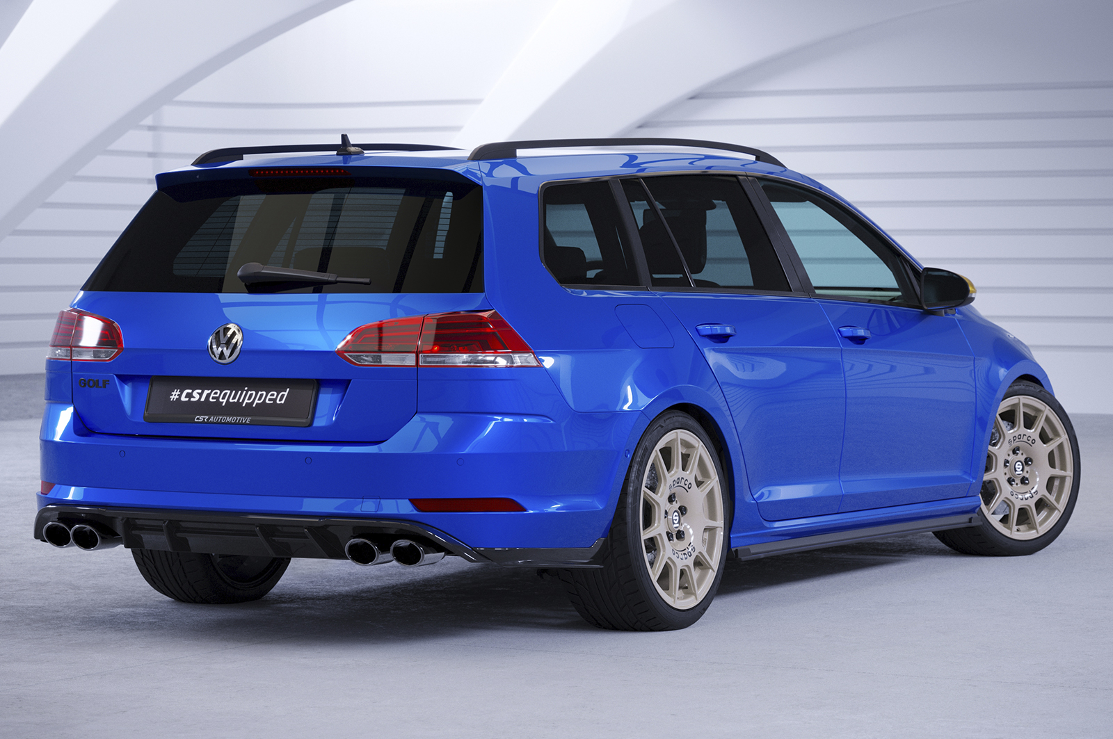 Diffuser Volkswagen Golf 7 R Variant FL CSR Glans Zwart