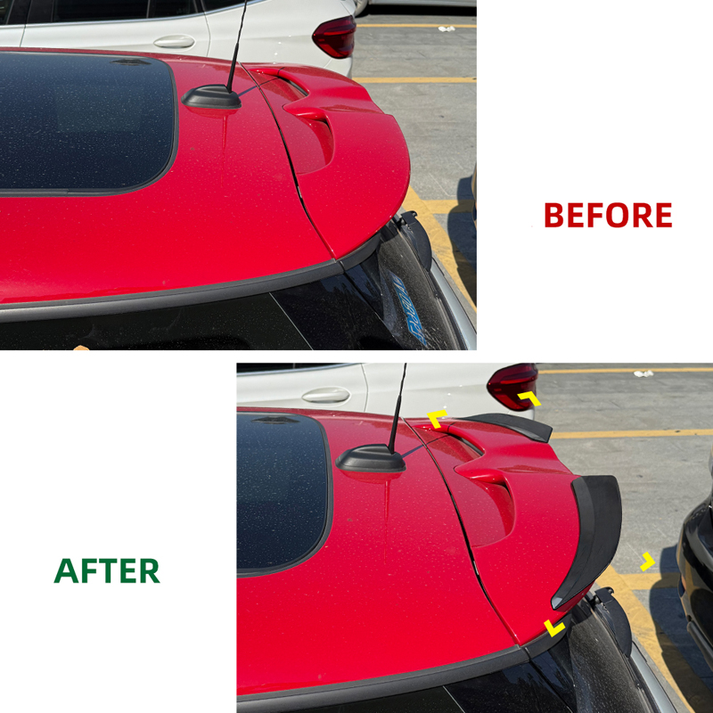 Becquet de toit (Spoiler Cap) sur mesure pour Mini F55/F56 Cooper S JCW 2013-2024 (ABS Noir Luisant)