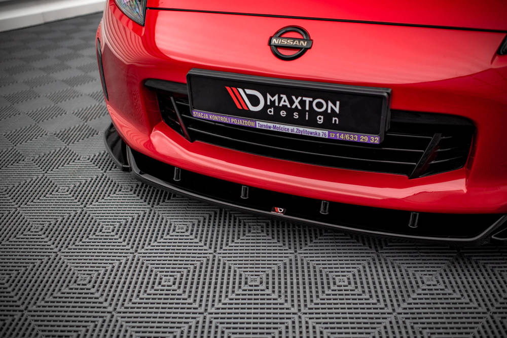 Voorspoiler V.2 Nissan 370Z Maxton Glans Zwart