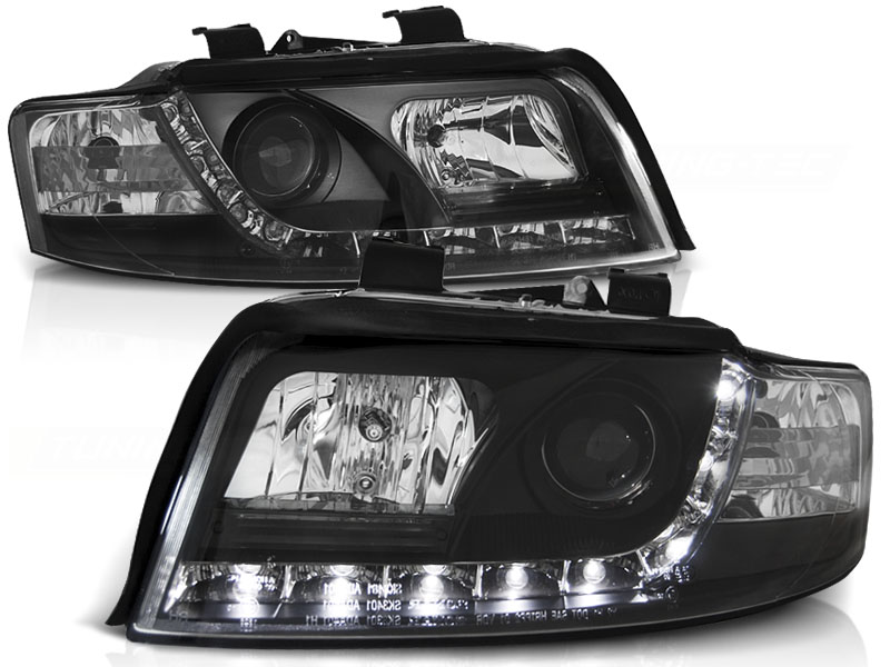 Phares Audi A4 8E Yeux du Diable Dayline noire