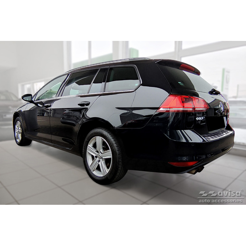 Protection de seuil arrière inox sur mesure pour Volkswagen Golf VII Variant incl. Alltrack 2012-2017 'STRONG EDITION'