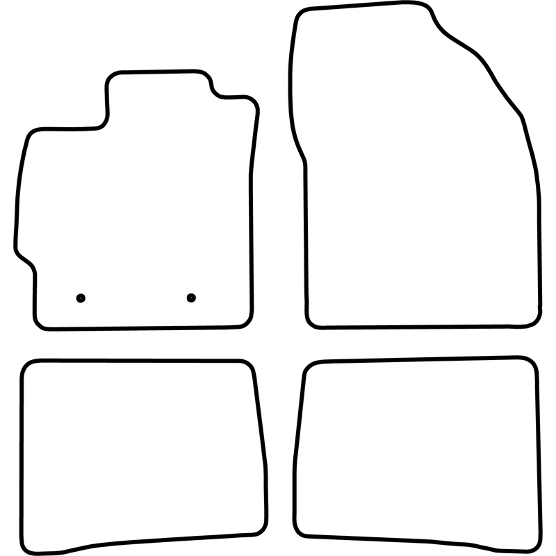 Set de tapis de sol sur mesure pour Toyota Prius 2009-2012