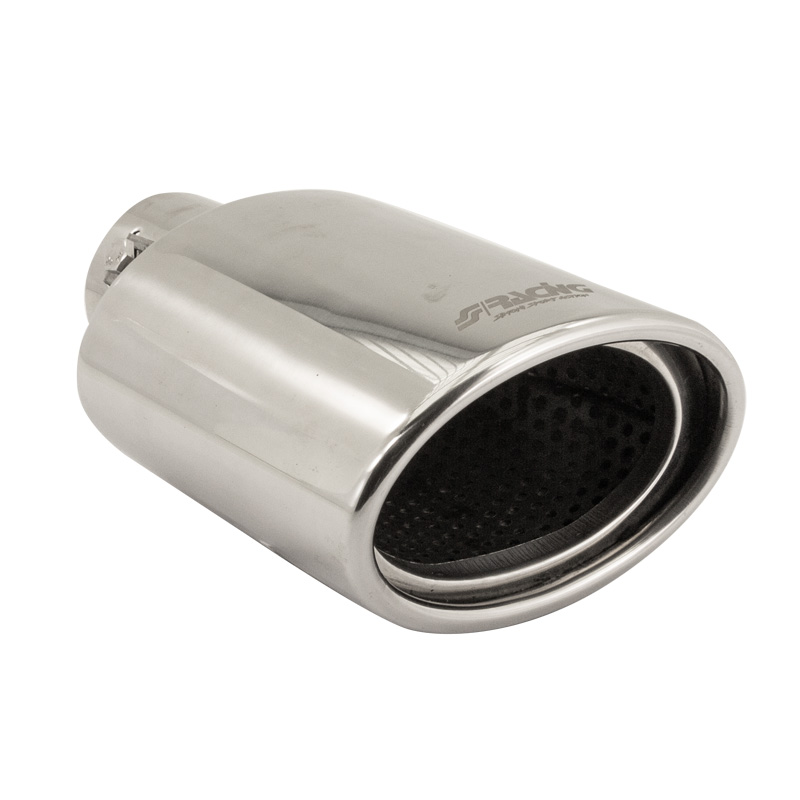 Simoni Racing Embout d'Échappement Ovale Inox - 119x76xL178mm - Montage ->55mm