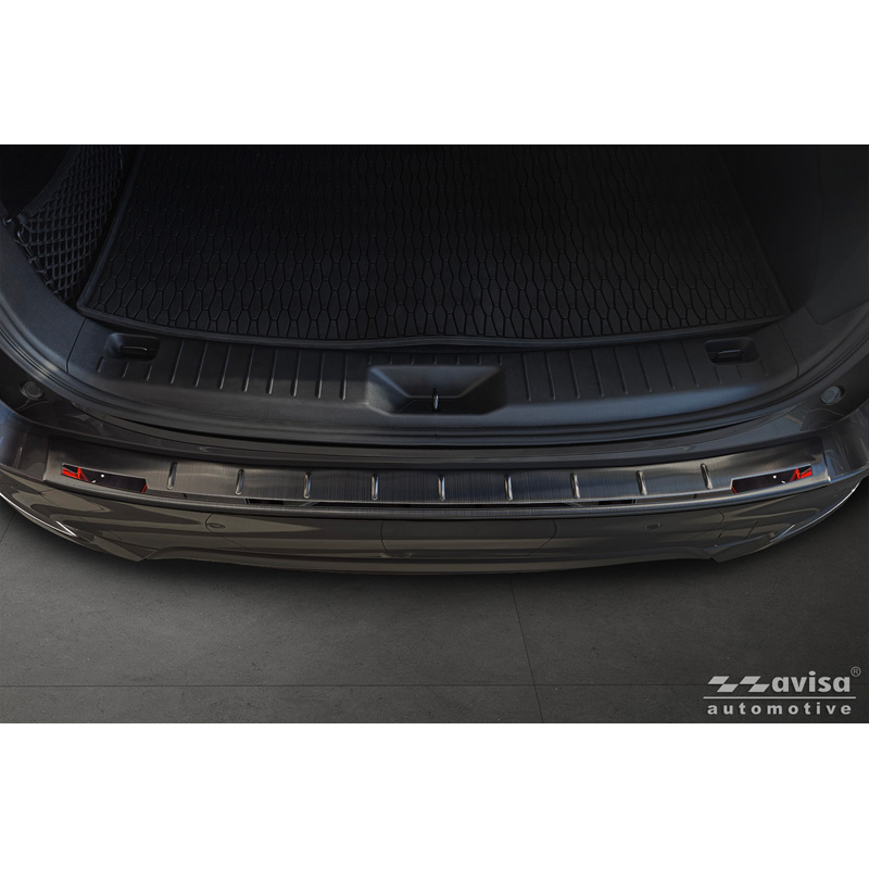 Avisa Protection de seuil arrière inox noir sur mesure pour Mazda CX-60 (KH_) 2022- 'Shadow Premium'