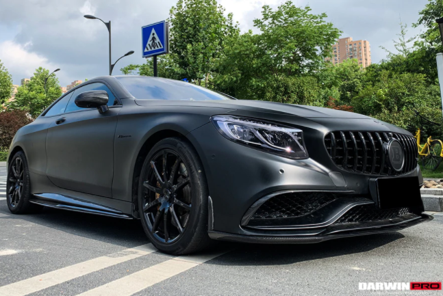 Mercedes Benz C217 S63/S65 AMG Coupe BKSS Style Carbon Fiber Zijskirts 2014-2017