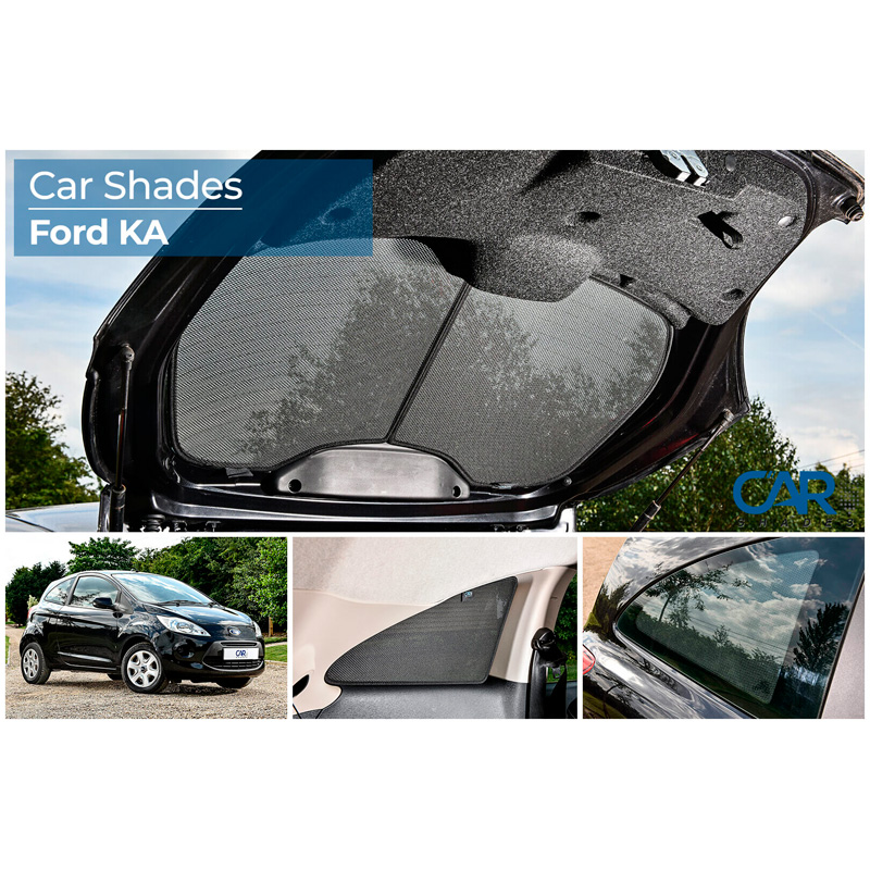 Set de Car Shades sur mesure pour Ford Ka 3 portes 2008- (4-pièces)