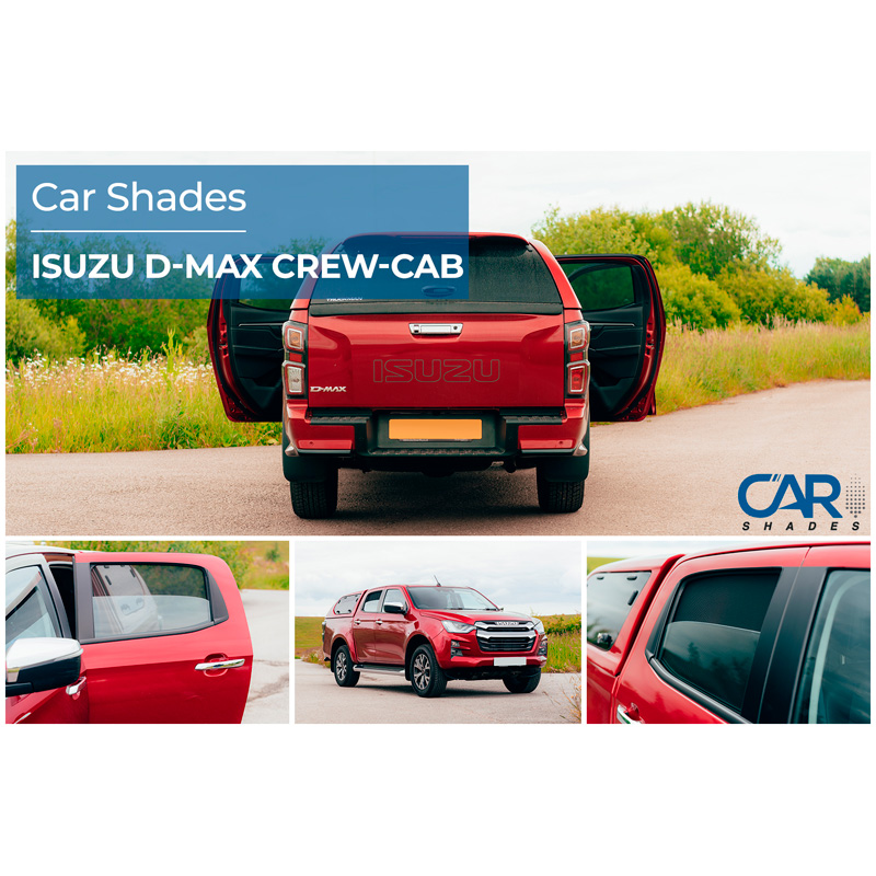 Set de Car Shades (portes arrières) sur mesure pour Isuzu D-Max 4 portes 2019- (2-pièces)