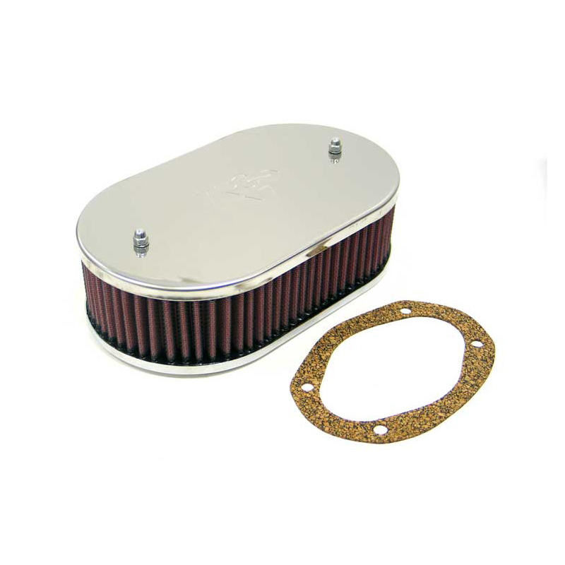 K&N Filtre à Air ovale large sur mesure pour carburateur Solex/Mikuni Solex 35/38 EEIT, Hauteur d'assemblage 65mm (56-9060)