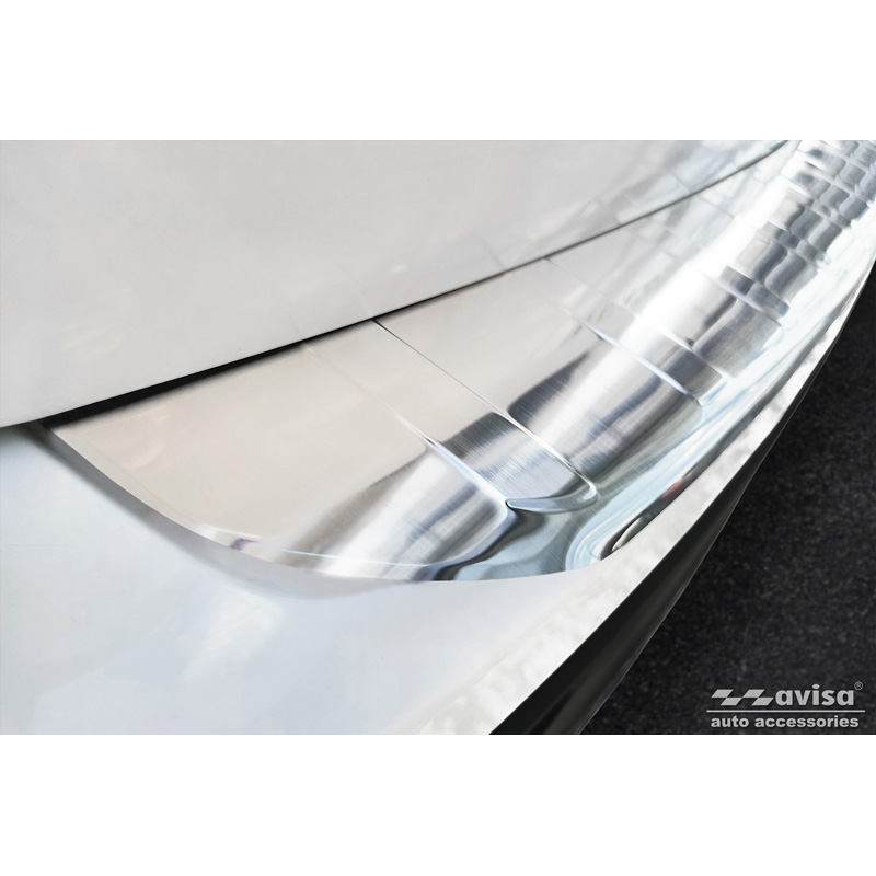 Protection de seuil arrière inox sur mesure pour Mercedes GLB (X247) incl. AMG 2019- 'Ribs'